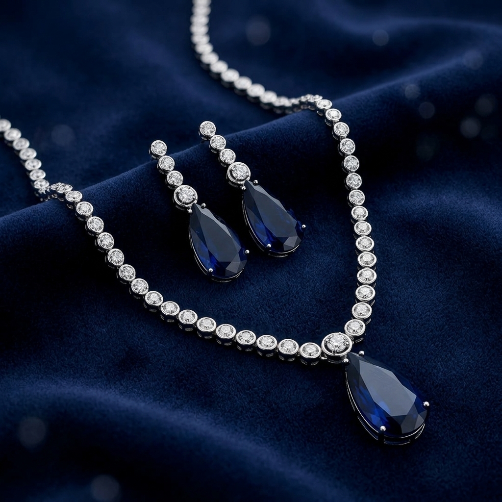 A stunning blue stone necklace 